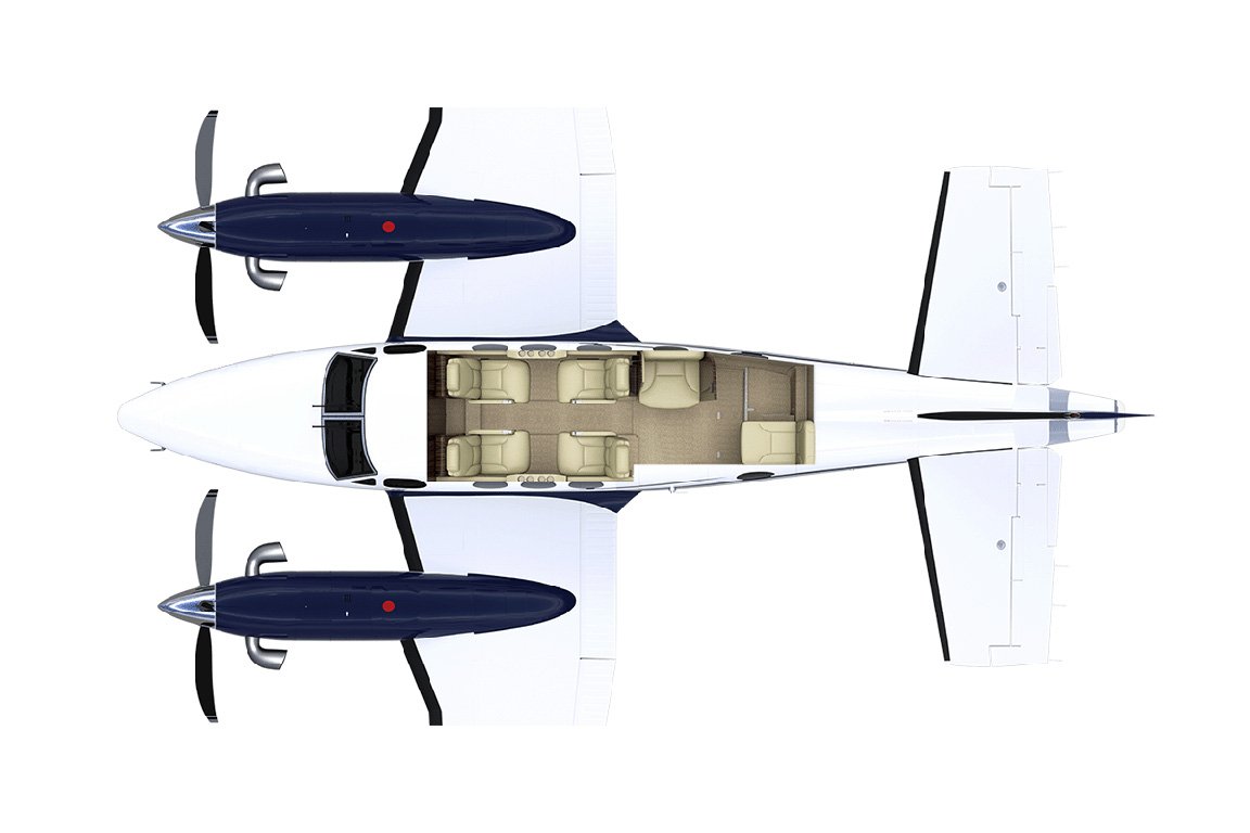 King Air 90 floorplan